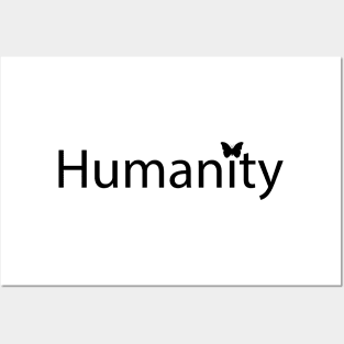 Humanity typographic artsy Posters and Art